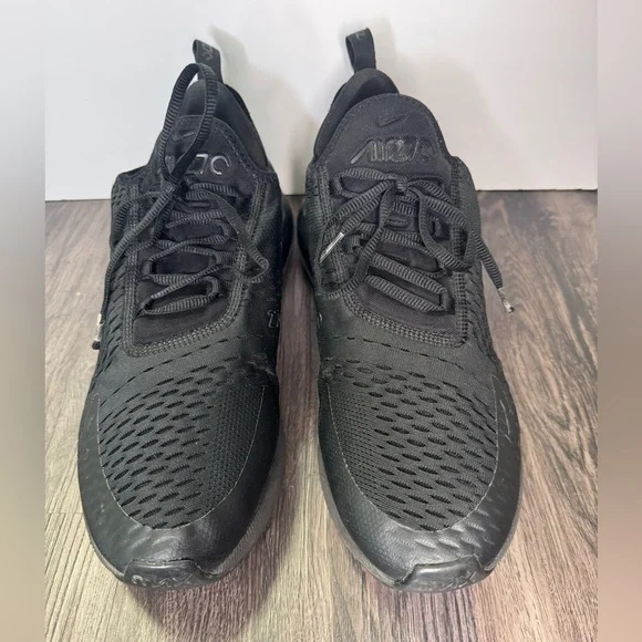 🔥Nike Air Max 270 Triple Black Breathable Mesh Men Athletic Sneakers Size 10.5 - Picture 10 of 12